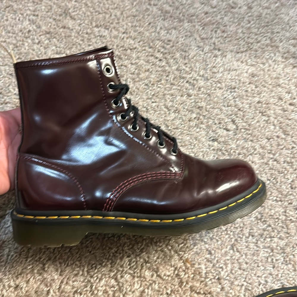 Red Vegan Doc Martens